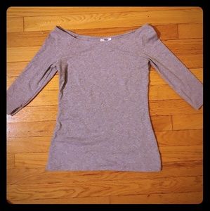 Off Shoulder Quarter Sleeve Shirt